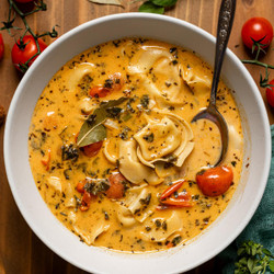 Creamy Tuscan Tortellini Soup