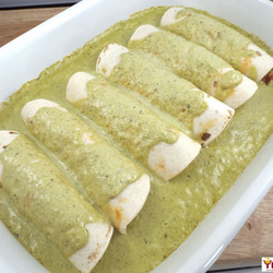 Pork Enchiladas With Roasted Poblano Cheese Sauce
