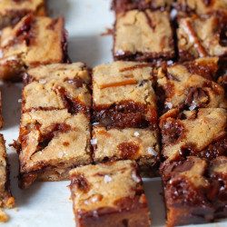 Salted Caramel Pretzel Blondies