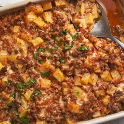 Ground Beef And Potato Casserole