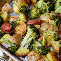 Sheet Pan Potatoes With Broccoli And Kielbasa