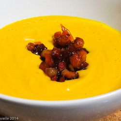 Butternut Squash Soup With Bacon Brittle