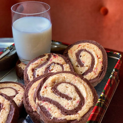 Chocolate Peppermint Pinwheel Cookies