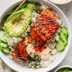 Baked Salmon Sushi Bowl