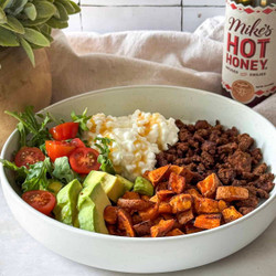 Hot Honey Beef Bowl w/cottage Cheese