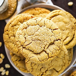 Chewy Café-style Peanut Butter Cookies