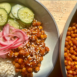 Crispy Sticky Chickpeas