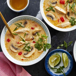 Spicy Coconut, Chicken &amp; Mushroom Soup