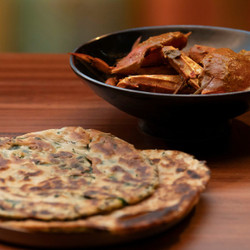 Crab Curry And Spiral Spinach Flatbread masterchef au seafood