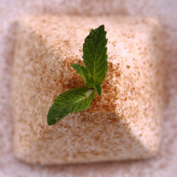 Candy Cap Mushroom Panna Cotta