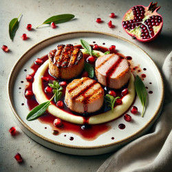 Sous Vide Pork Tenderloin Medallions with Pomegranate Reduction