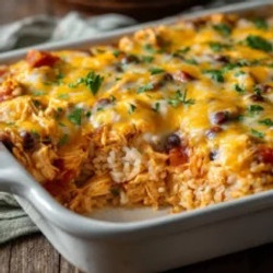 Chicken Burrito Casserole With Rice
