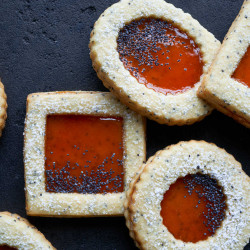 Blood Orange Poppy Seed Window Cookies