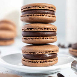 Dark Chocolate Macarons
