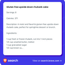 Gluten-free Upside Down Rhubarb Cake
