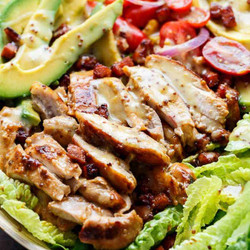 Honey Mustard Chicken Salad With Bacon &amp; Avocado