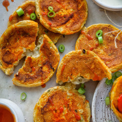 Cheesy Buffalo Potato Patties
