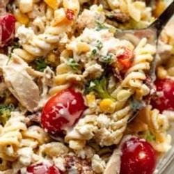 Chicken Pasta Salad (with Creamy Greek Yogurt Dressing)