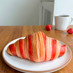 Strawberry Sourdough Croissants