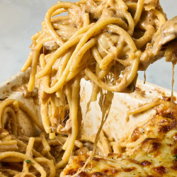 French Onion Baked Spaghetti