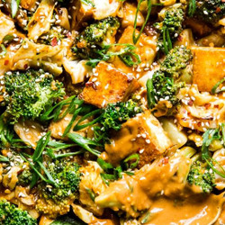 Tofu Stir-fry With Vegetables And Peanut Sauce