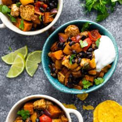 Chili Lime Sweet Potato And Chicken Skillet