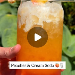 Homemade Peaches &amp; Cream Dirty Soda