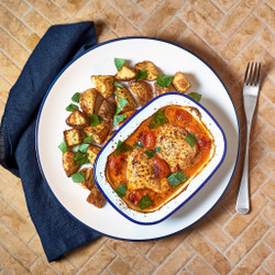 Creamy Sun-dried Tomato Chicken Thigh Bake