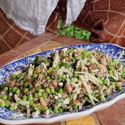 Lentil, Fresh Pea, and Green Apple Salad