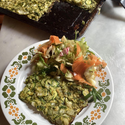 Courgette, Onion And Chickpea Flour Bake (la Scarpaccia Camaiorese)