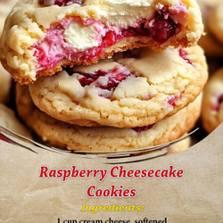 Raspberry Cheesecake Cookies