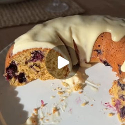 One Bowl Lemon Blueberry Bundt Cake With Cream Cheese Icing