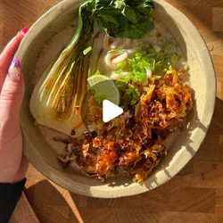 Vegan Miso Ramen Bowl With Crispy Tofu