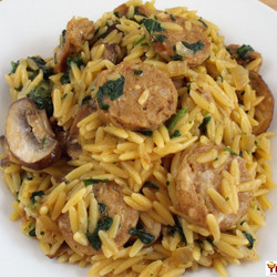Italian Sausage Orzo With Marsala Mushrooms