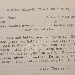 Rhode Island Clam Fritters