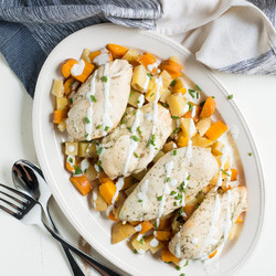 Slow Cooker Ranch Chicken &amp; Veggies