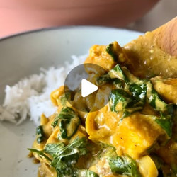 Crispy Tofu &amp; Spinach Coconut Curry
