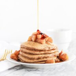 Healthy Apple Cinnamon Oat Pancakes