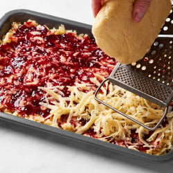 Grated Shortbread Bars With Rose Jam