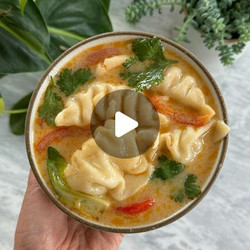Thai Red Curry Dumpling Soup