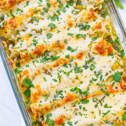 Salsa Verde Chicken Enchiladas