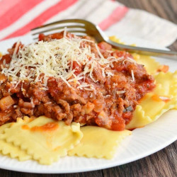 Ravioli With Meat Sauce