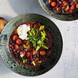 Smoky Black-bean Soup With Sausage