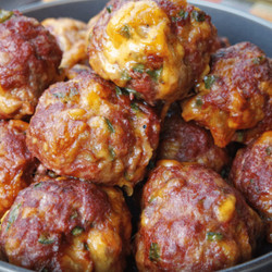 Grilled Jalapeño Cheddar Meatballs