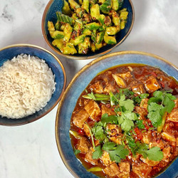 Mapo Tofu With Smashed Cucumbers
