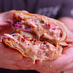 Korean Fried Smash Tacos