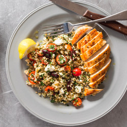 Chicken with Bulgur Pilaf and Artichokes