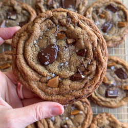 Gluten-free Brown Butter Toffee Chocolate Chip Cookies (GF)
