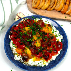 Roasted Tomato And Garlic Labneh Dip