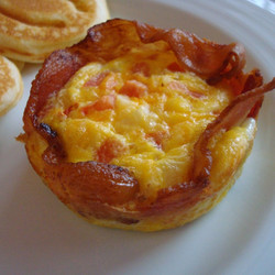 Bacon-wrapped Cheddar Egg Bites